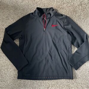 Nike Men's Black Performance Jacket with Red Details